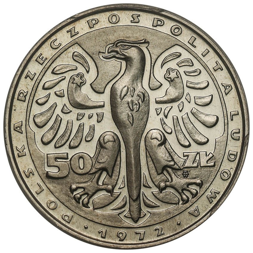 PRL. PRÓBA Srebro 50 złotych 1972 Chopin PCGS SP63